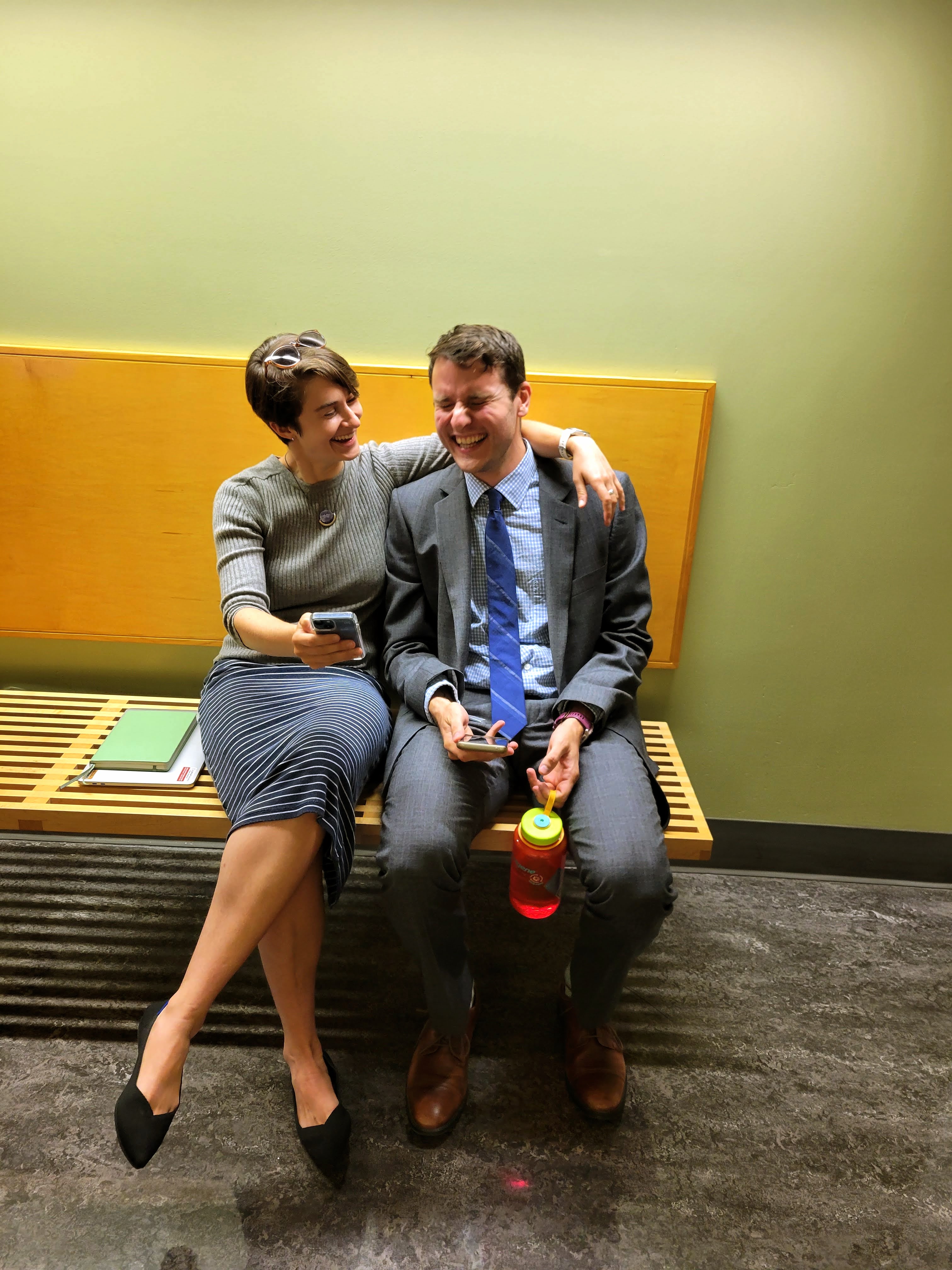 Here I am with Patricia a few minutes after my dissertation defense.